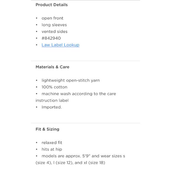 NWT Old Navy Open Stitch Cardigan in Black, Size 3X - Picture 5 of 5